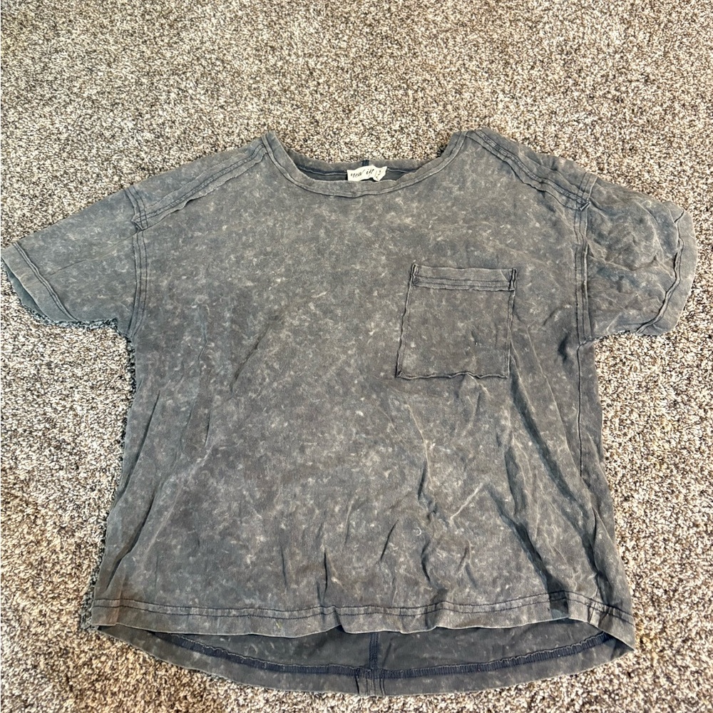 Gray Acid Wash T-Shirt